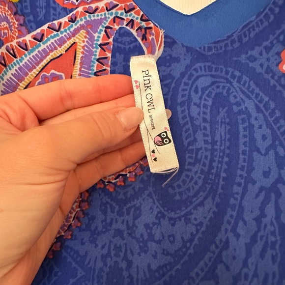 Pink owl, mini dress, Paisley print - Picture 2 of 3